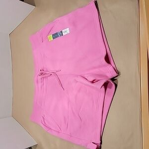 tek gear Ultrasoft Fleece Shorts, Size XL, Pink Trillion Color, NEW with Tags